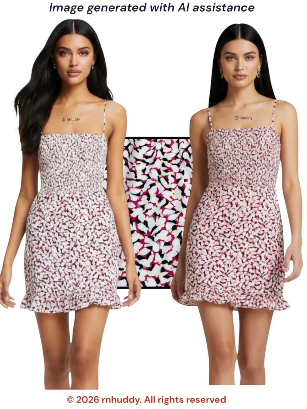 French Connection size 2 Ekeze smocked mini dress
